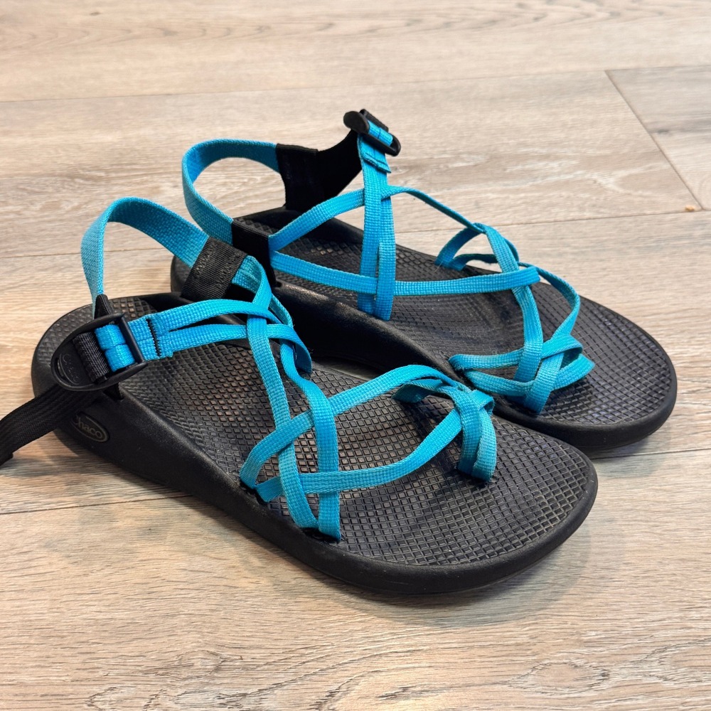 Chaco ZX/2 Classic Sport Sandals‎ Double Strap Toe Womens Size 11 Blue Black
